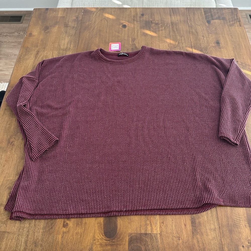 Striped Burgundy Blouse